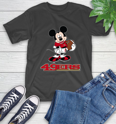 NFL Football San Francisco 49ers Cheerful Mickey Mouse Shirt T-Shirt