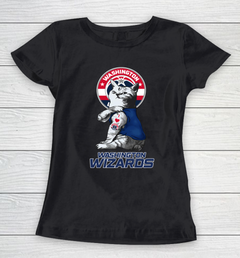 NBA Basketball My Cat Loves Washington Wizards Women's T-Shirt