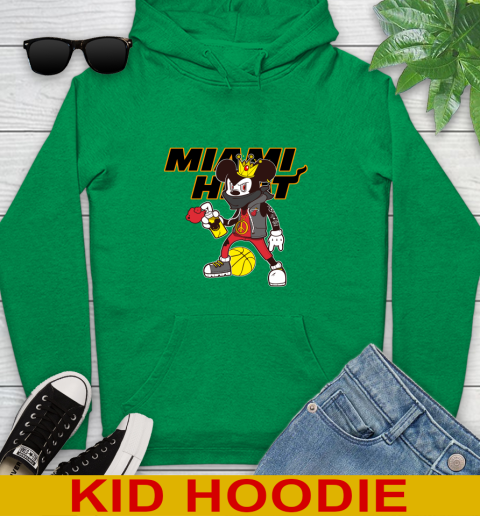 Miami Heat NBA Basketball Mickey Peace Sign Sports Youth Hoodie 8