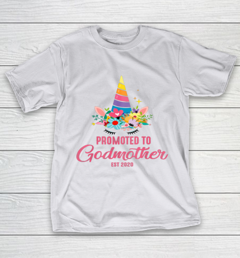 Womens Promoted To Godmother 2020 Costume Unicorn Baby Shower Gift
