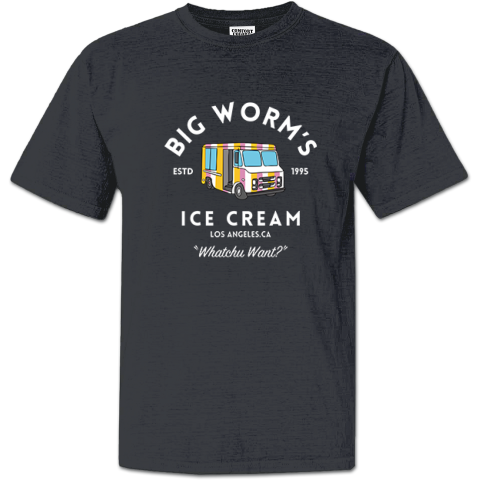Big Worms Ice Cream Estd 1995 Premium Dyed Heavyweight T-Shirt