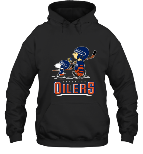 Let's Play Oilers Ice Hockey Snoopy NHL Hoodie