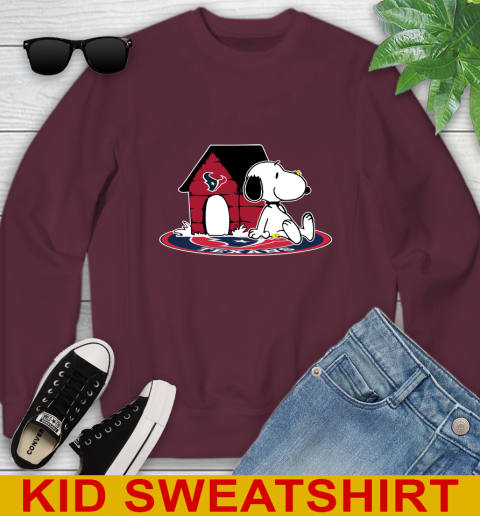 NFL Football Houston Texans Snoopy The Peanuts Movie Shirt Youth Sweatshirt 5