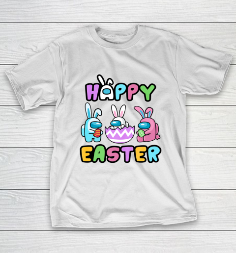 Among Us Game Shirt Bunny Kinda Sus Among Sus Us Cute Eggs Happy Easter Day T-Shirt