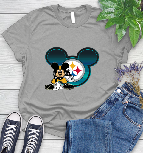 NFL Pittsburgh Steelers Mickey Mouse Disney Football T Shirt Women's T-Shirt 10