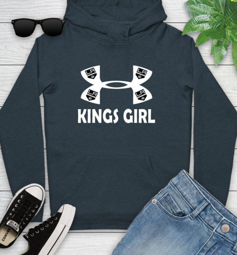 NHL Los Angeles Kings Girl Under Armour Hockey Sports Youth Hoodie 10