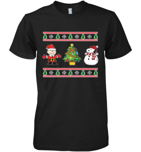 Snoopy And Woodstock Ugly Christmas Premium Men's T-Shirt