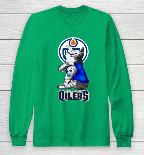 NHL My Cat Loves Edmonton Oilers Hockey Long Sleeve T-Shirt 4