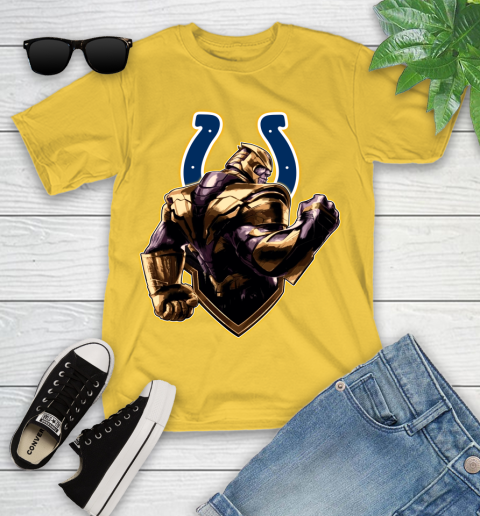 NFL Thanos Avengers Endgame Football Sports Indianapolis Colts Youth T-Shirt 8