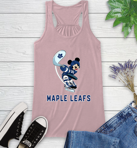NHL Hockey Toronto Maple Leafs Cheerful Mickey Mouse Shirt Racerback Tank 10