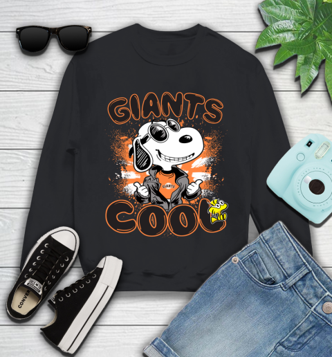 MLB Baseball San Francisco Giants Cool Snoopy Shirt Youth Sweatshirt