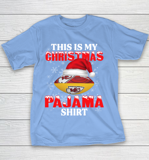 Kansas City Chiefs This Is My Christmas Pajama Shirt NFL Youth T-Shirt 8