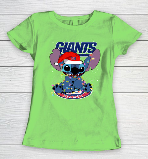 New York Giants NFL Football noel stitch Christmas Women's T-Shirt 5