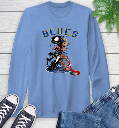 NHL St.Louis Blues Hockey Venom Groot Guardians Of The Galaxy Long Sleeve T-Shirt 11