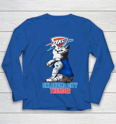 NBA Basketball My Cat Loves Oklahoma City Thunder Youth Long Sleeve 7