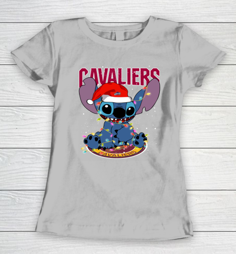 Cleveland Cavaliers NBA noel stitch Basketball Christmas Women's T-Shirt 3