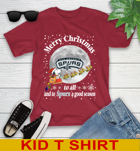 San Antonio Spurs Merry Christmas To All And To Spurs A Good Season NBA Basketball Sports Youth T-Shirt 12