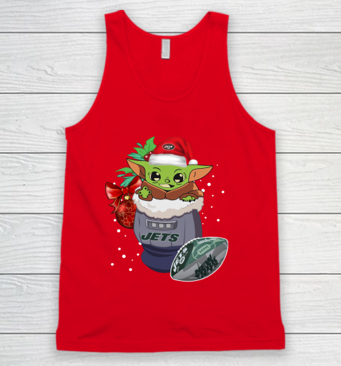 New York Jets Christmas Baby Yoda Star Wars Funny Happy NFL Tank Top 6