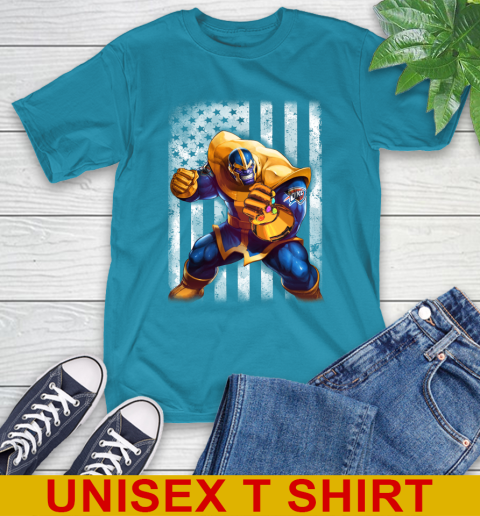 NBA Basketball Oklahoma City Thunder Thanos Marvel American Flag Shirt T-Shirt 9