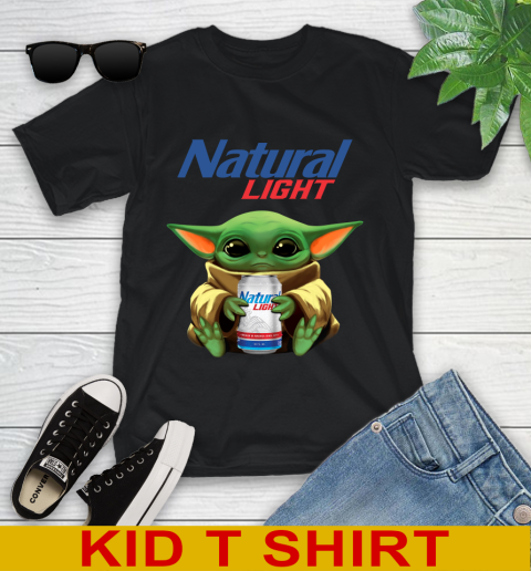 Star Wars Baby Yoda Hugs Natural Light Beer Shirt 102