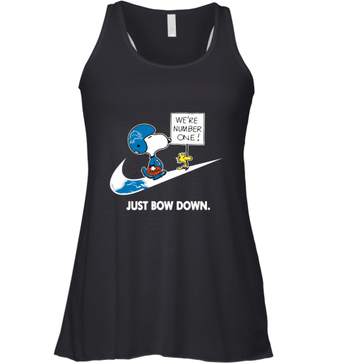 Detroit Lions Are Number One – Just Bow Down Snoopy Racerback Tank