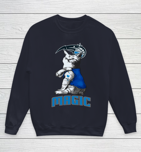 NBA Basketball My Cat Loves Orlando Magic Youth Sweatshirt 2