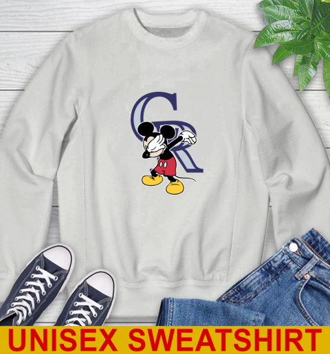 Colorado Rockies MLB Baseball Dabbing Mickey Disney Sports Sweatshirt 5