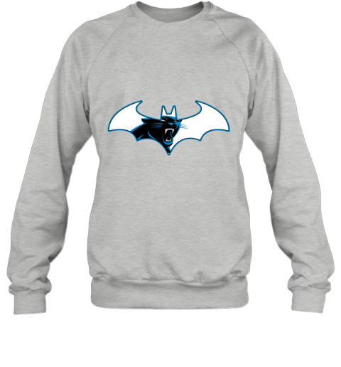ls3l we are the carolina panthers batman nfl mashup sweatshirt 35 front sport grey