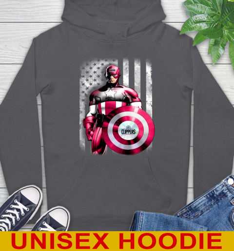 LA Clippers NBA Basketball Captain America Marvel Avengers American Flag Shirt Hoodie 7