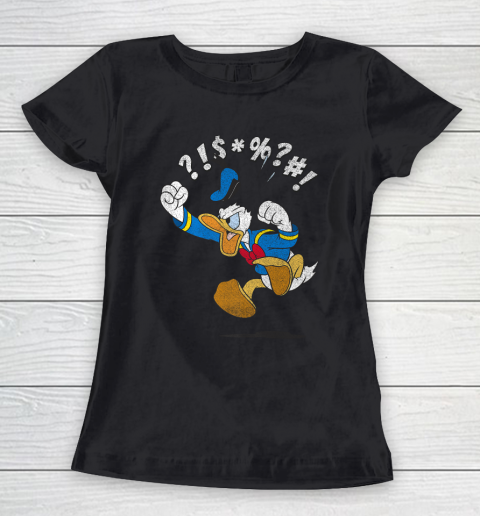 Disney Mickey And Friends Donald Angry Jump Women's T-Shirt