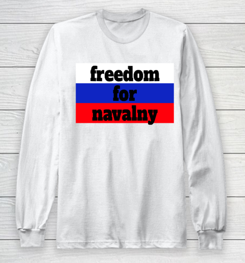 Freedom for Navalny  freedom with the Russian flag Long Sleeve T-Shirt