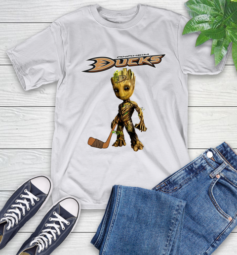 Anaheim Ducks NHL Hockey Groot Marvel Guardians Of The Galaxy T-Shirt 12