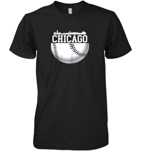 Vintage Downtown Chicago Shirt Baseball Retro Illinois State Premium Men's T-Shirt
