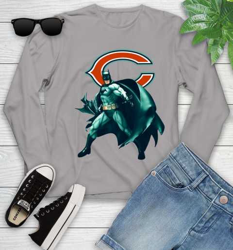 NFL Batman Football Sports Chicago Bears Youth Long Sleeve 5