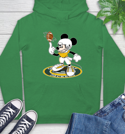 NFL Football Green Bay Packers Cheerful Mickey Disney Shirt Hoodie 8