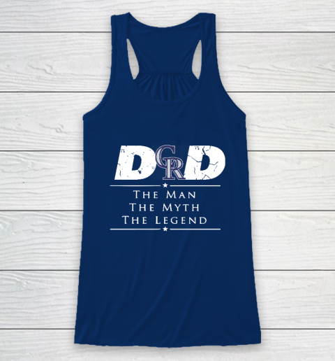 Colorado Rockies MLB Baseball Dad The Man The Myth The Legend Racerback Tank 6