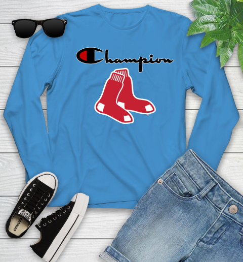 MLB Baseball Boston Red Sox Champion Shirt Youth Long Sleeve 5