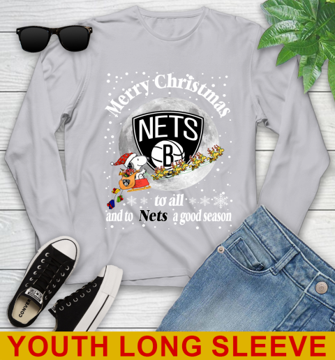 Brooklyn Nets Merry Christmas To All And To Nets A Good Season NBA Basketball Sports Youth Long Sleeve 5