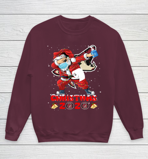 Arizona Coyotes Funny Santa Claus Dabbing Christmas 2020 NHL Youth Sweatshirt 4