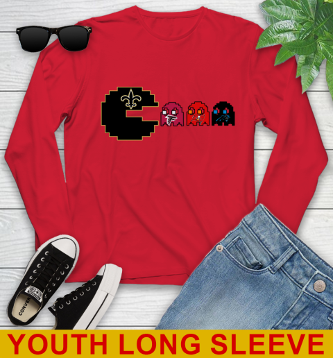 New Orleans Saints NFL Football Pac Man Champion Youth Long Sleeve 11