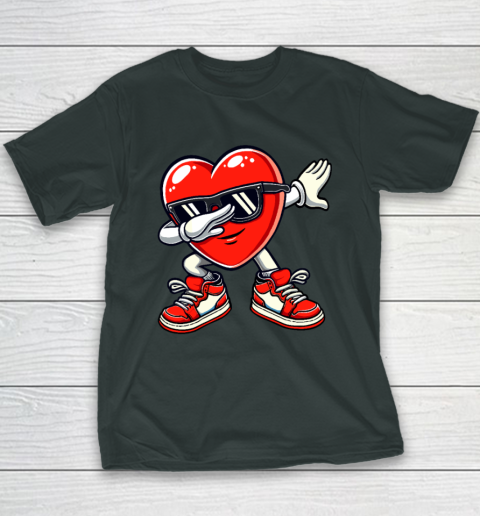 Dabbing Heart Funny Gifts Valentines Day Youth T-Shirt 3