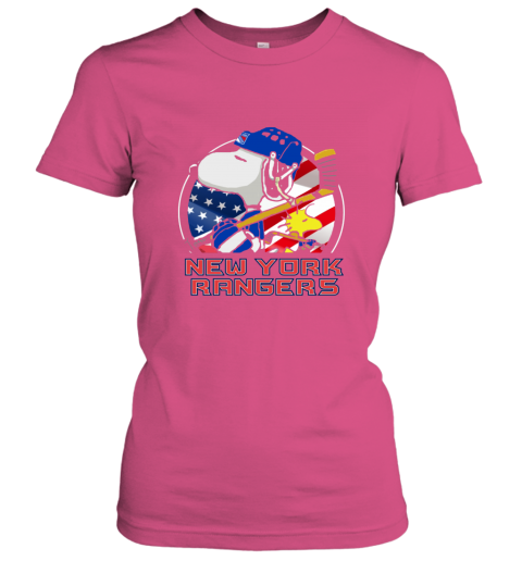 sfyf new york rangersnoopy and woodstock nhl ladies t shirt 20 front heliconia