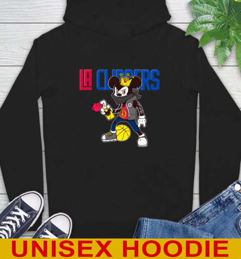 LA Clippers NBA Basketball Mickey Peace Sign Sports Hoodie - Image 3