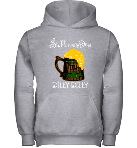 NFL New York Giants St Patrick's Day Dilly Dilly Beer Football Sports qmISvJ1TVVQ youth hoodie 43 95 151514 front sport grey
