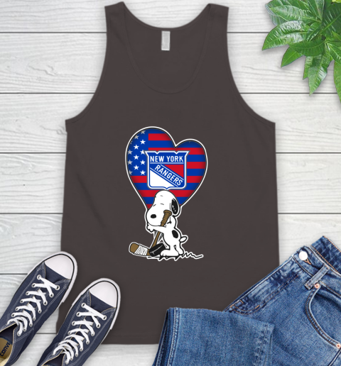 New York Rangers NHL Hockey The Peanuts Movie Adorable Snoopy Tank Top 7