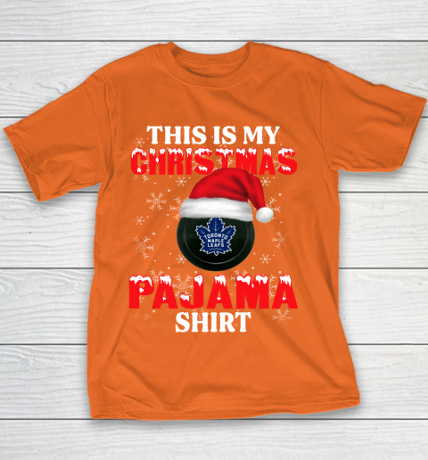 Toronto Maple Leafs This Is My Christmas Pajama Shirt NHL Youth T-Shirt 4