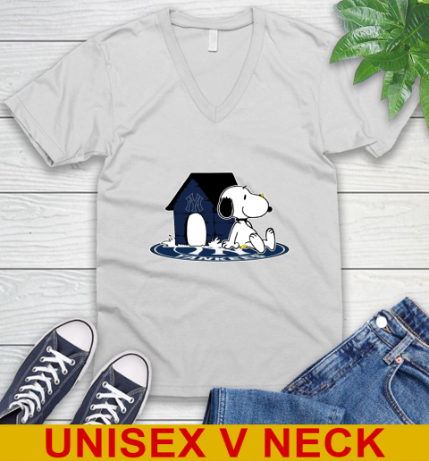 MLB Baseball New York Yankees Snoopy The Peanuts Movie Shirt V-Neck T-Shirt