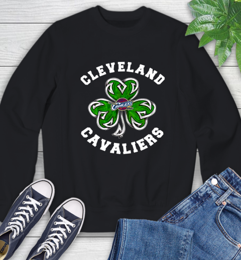 NBA Cleveland Cavaliers Three Leaf Clover St Patrick's Day Basketball Sports Sweatshirt