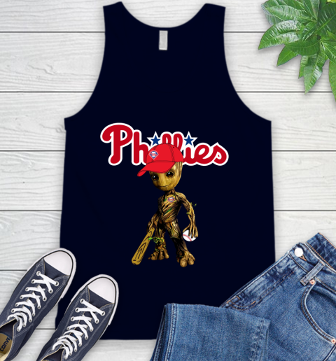 MLB Philadelphia Phillies Groot Guardians Of The Galaxy Baseball Tank Top 3