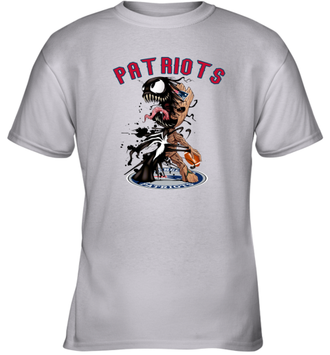 NFL New England Patriots Football Venom Groot Guardians Of The Galaxy lnI8P6r9PQC youth t shirt 26 95 151514 front sport grey